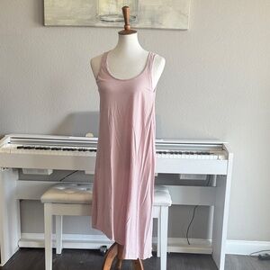 Frank & Eileen Tee Lab Pink Striped Sleeveless Asymmetrical Dress Ladies Small